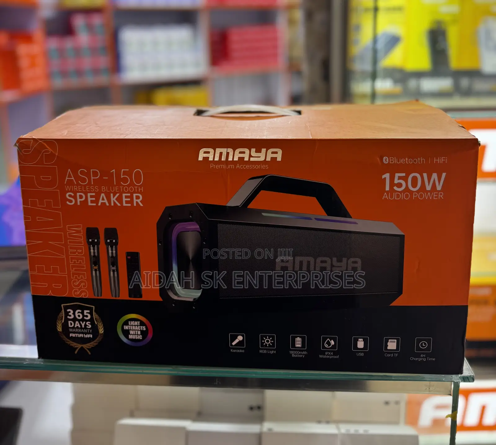 Amaya Asp-150 Bluetooth Speaker 150w High-Power With Colorful Lights