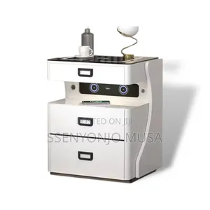 Smart Bedside Table With Safe, Lock, Wireless Charging.