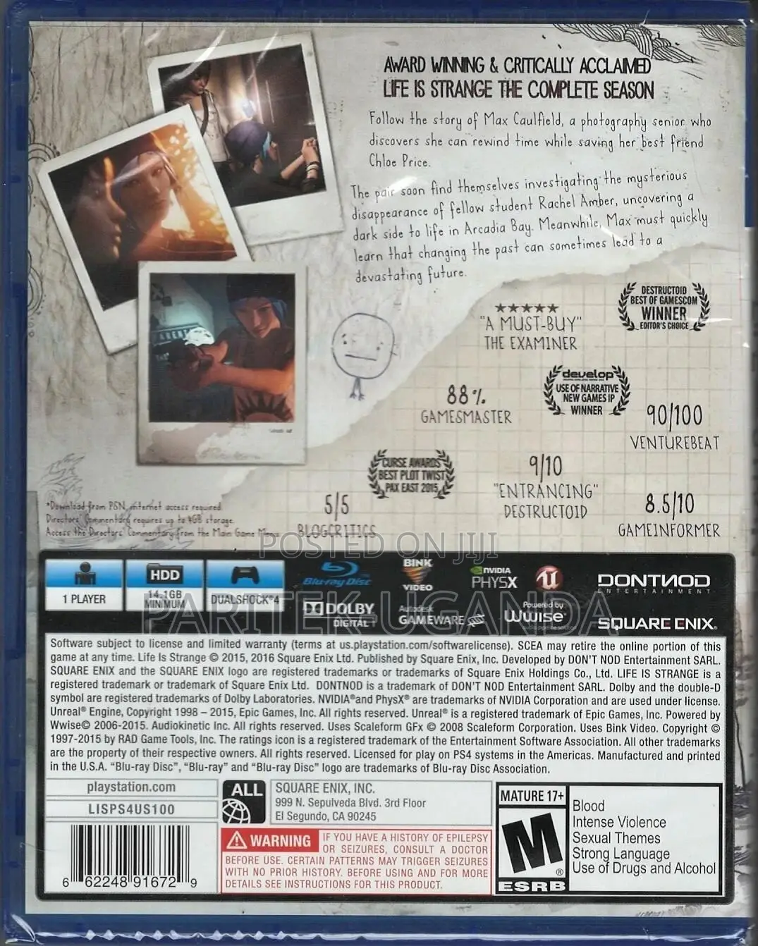 Life Is Strange Limited Edition Ps4 Used