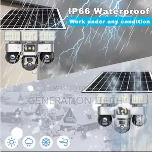 15 Mp Solar Camera With Triple Lens and Flood Lights, 16000mah, 4g4g