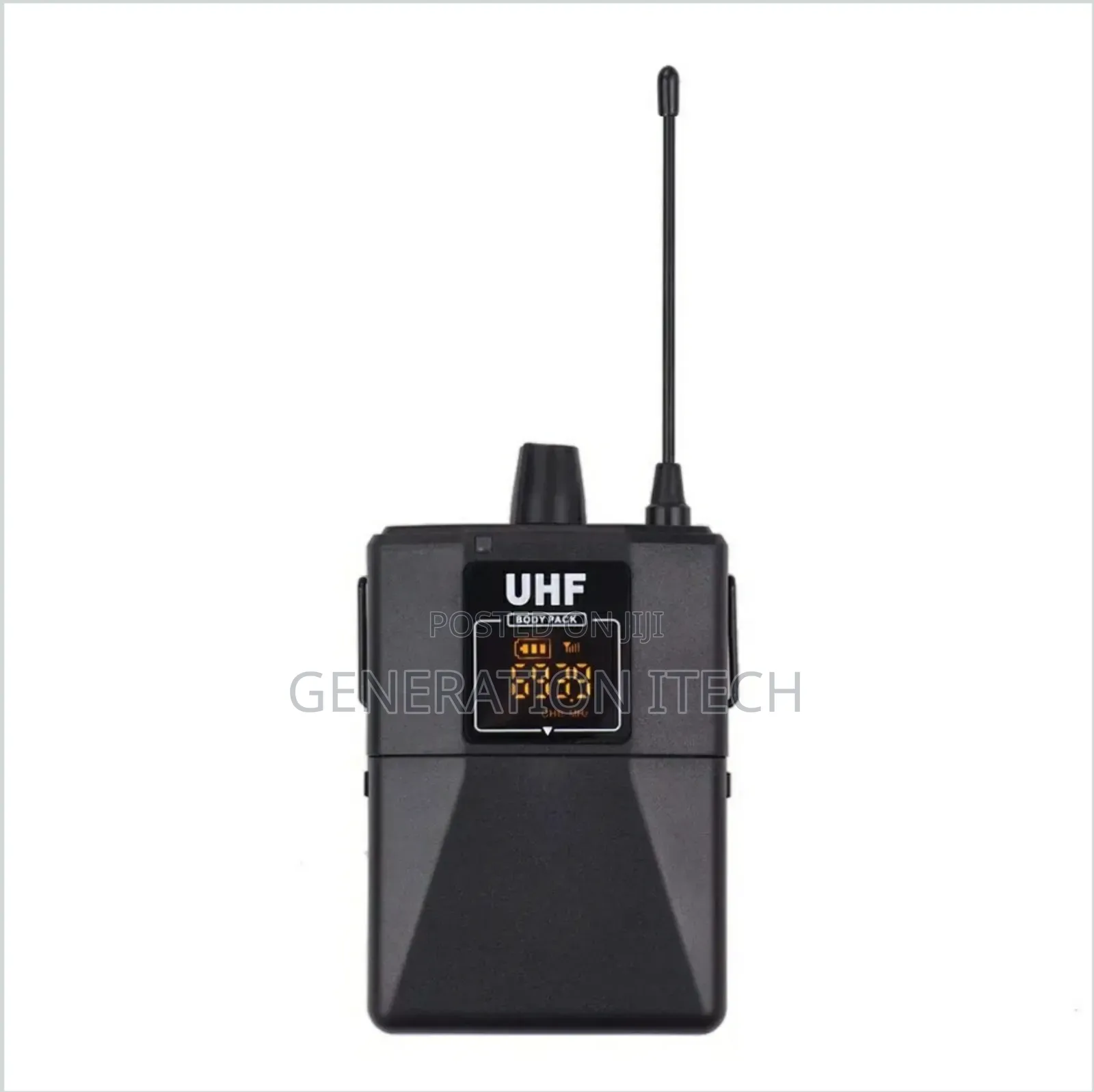Double Wireless Microphone With Collar And Head Microphone.