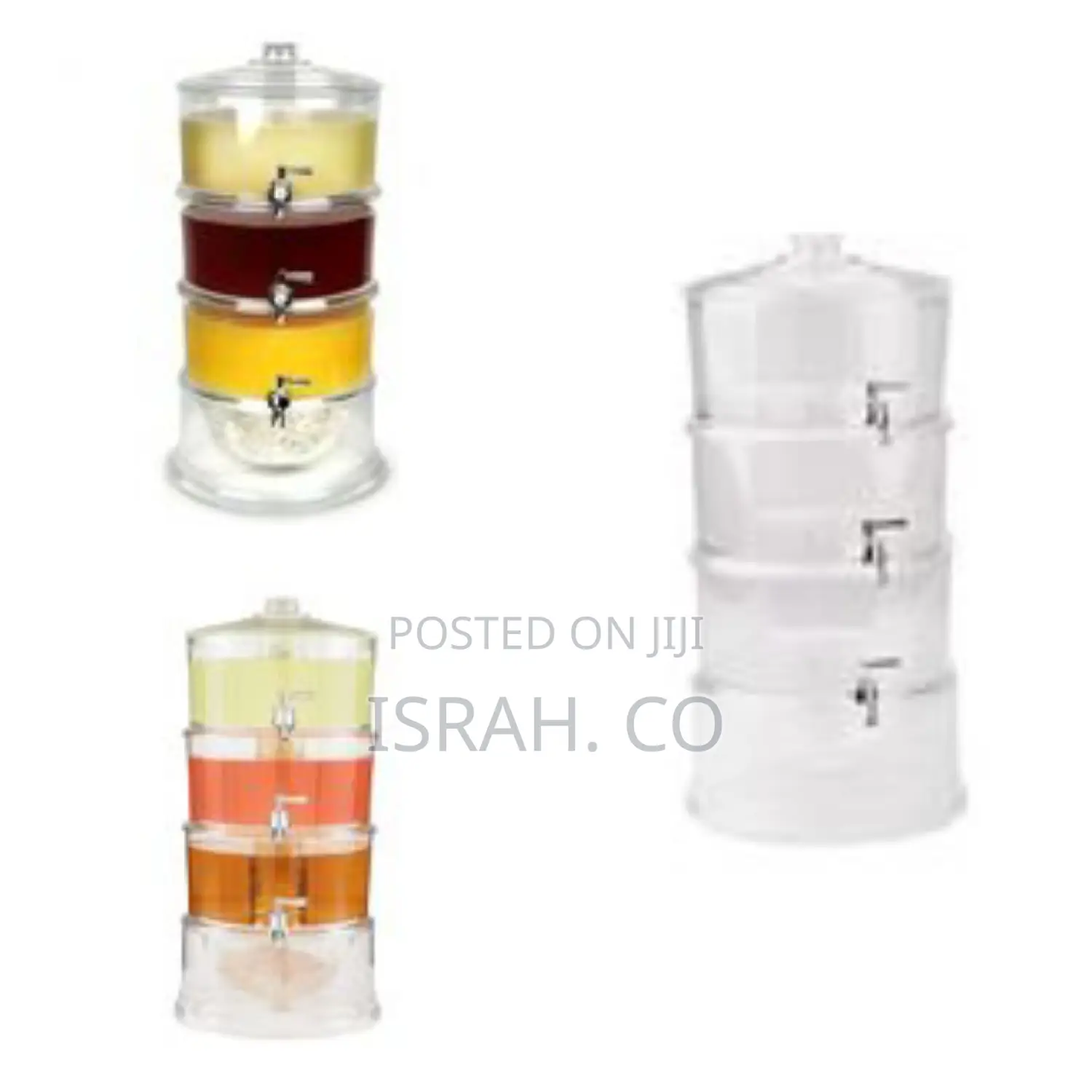 Acrylic 3-Tier Water, Juice Drink Dispenser