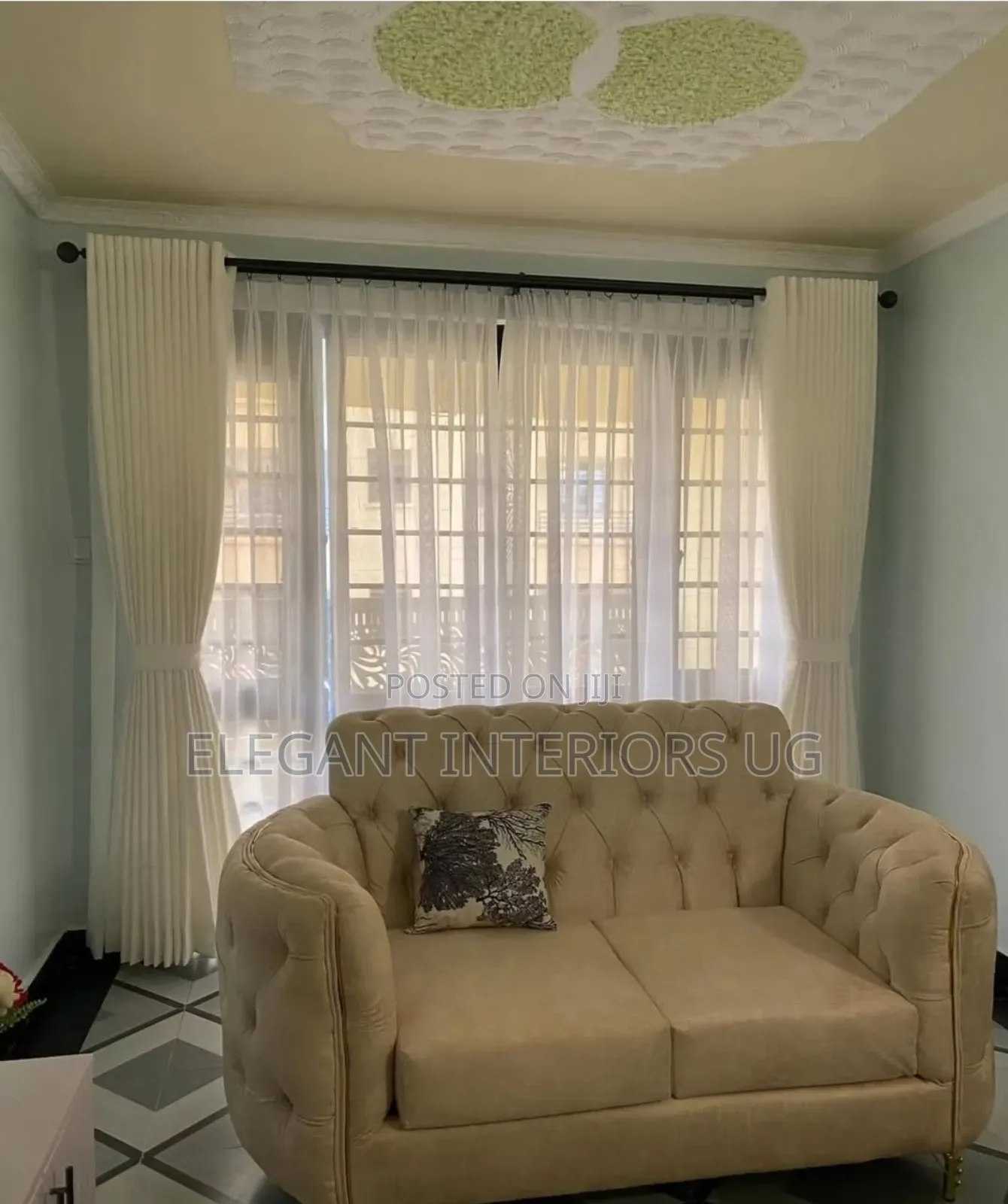 Elegant White Curtain Fabric