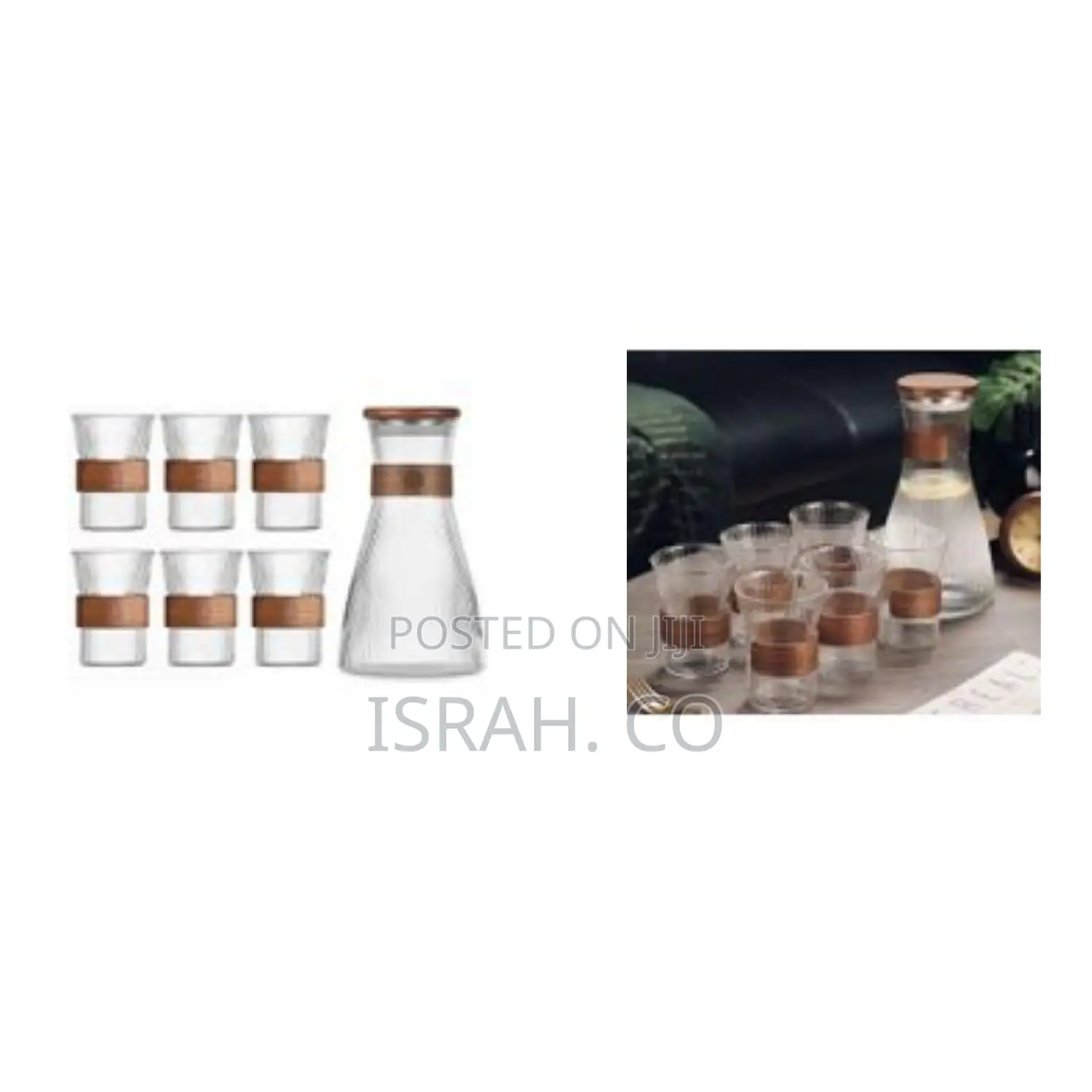 5 PCS Glass Water Jug Pitcher Set