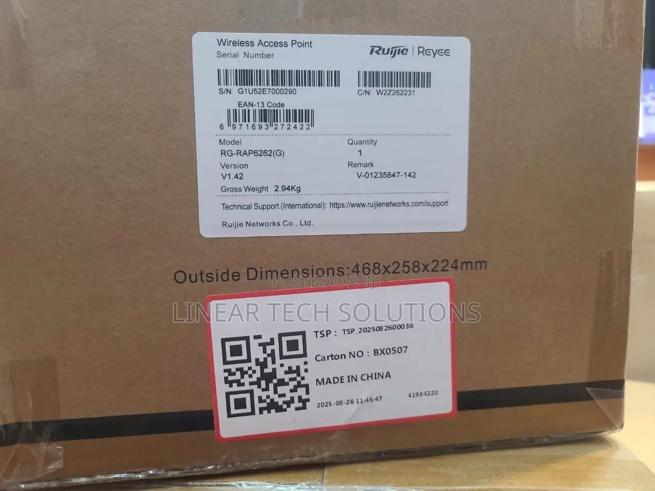 Rg-Rap6262(G) Wi-Fi 6 Ax1800 Outdoor Omni-Directional Access Point