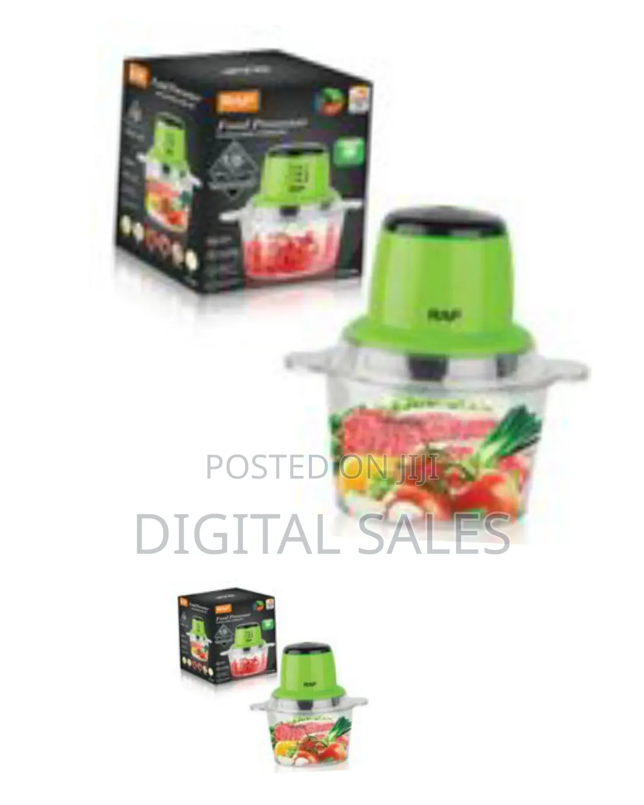 Raf Multifunctional 2l Plastic Food Cutter Vegetable Chopper Yam Pound