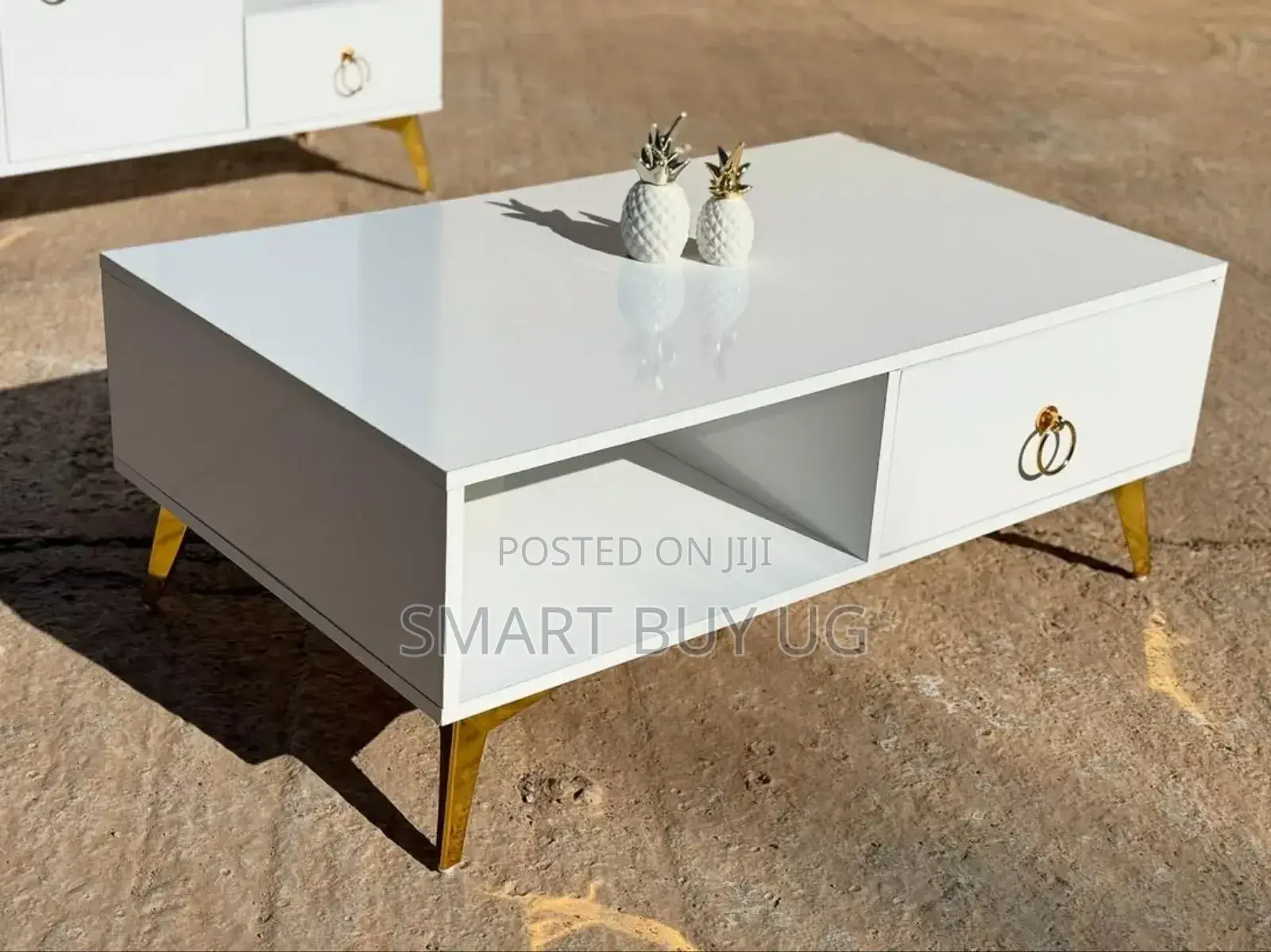 Centre Tables/White Wooden Center Table/Center Tables/Centre/Table