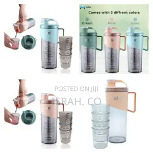 Jug With Glass Set Pitcher Water Jug Set 1.6 L With 4 Cups 280 Ml