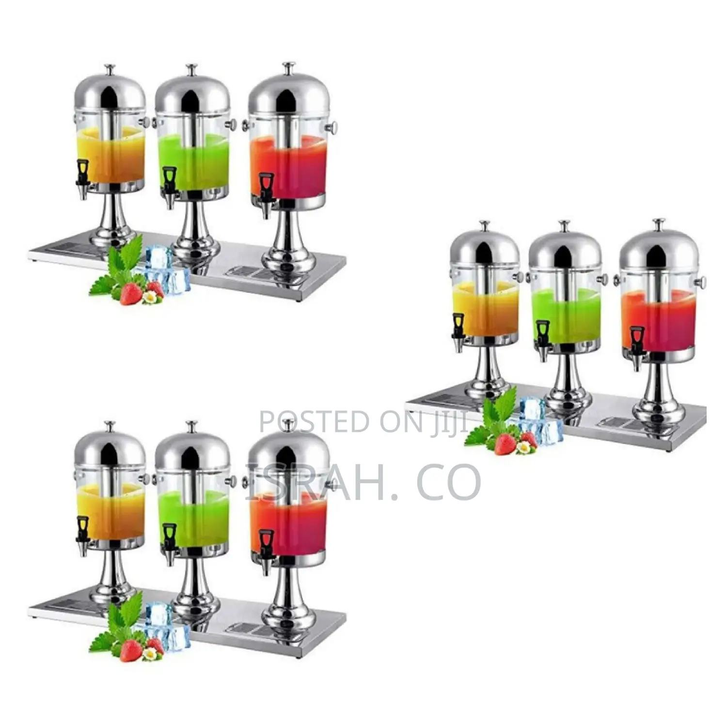 24 Litre, Triple Tank Water Jug, Juice Dispenser Can