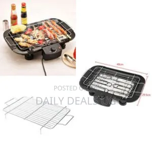 Smokeless Non-Stick Electric Barbecue (Bbq) Grill Machine-Black
