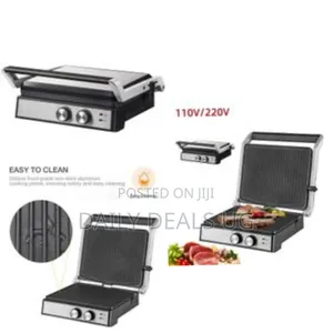 Avinas Electric Detachable Contacts Teak BBQ Meat Grill Pan Machine