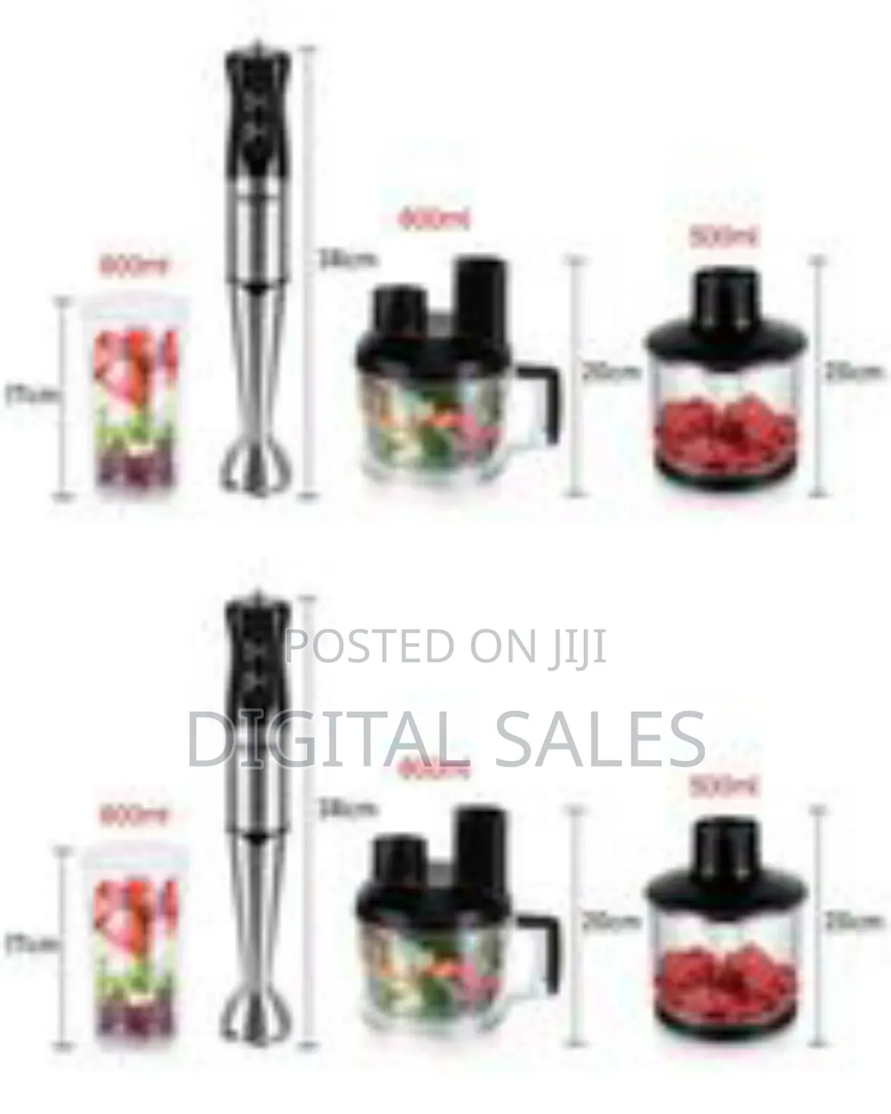 Sonifer 10-in-1 Stainless Steel Hand Blender Set, 800 Watt, 800 Ml