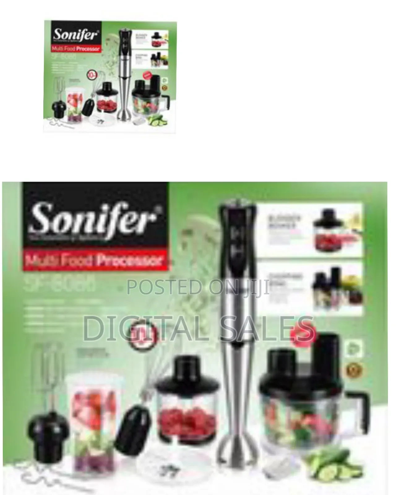 Sonifer 10-in-1 Stainless Steel Hand Blender Set, 800 Watt, 800 Ml