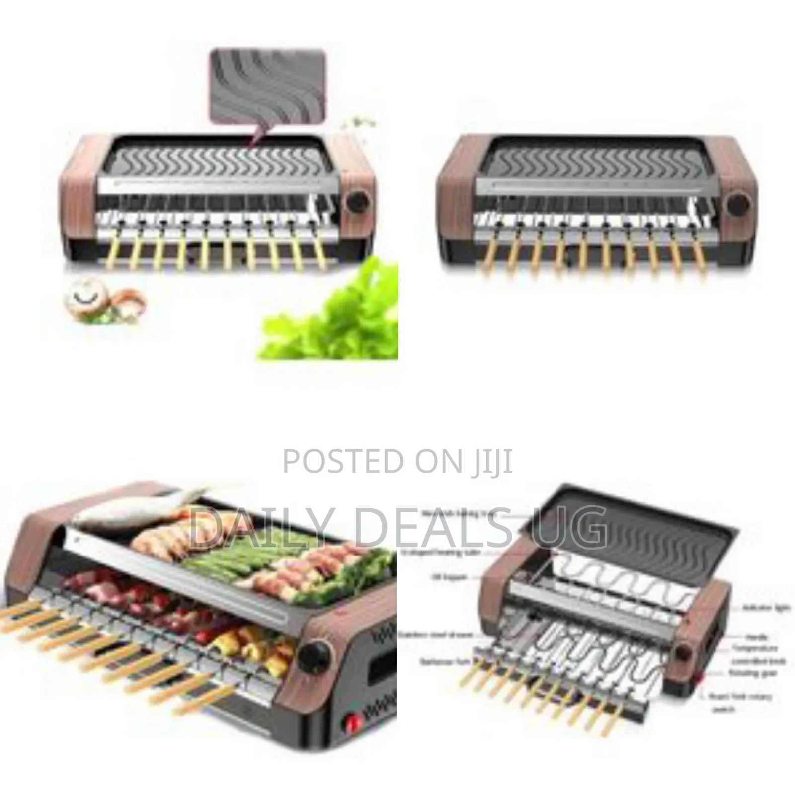 Automatic Rotate Barbecue Machine Non-Stick Electric Grill Rotator
