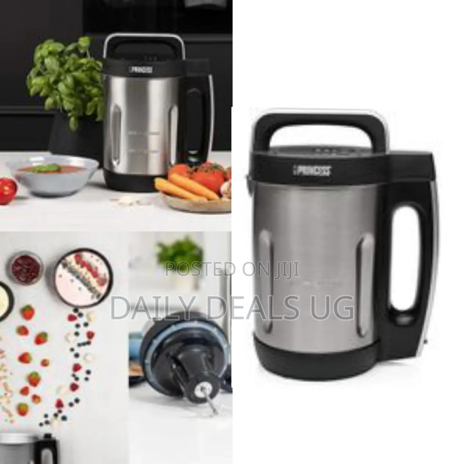 2litres Soup Maker Cooker Blender Bowl Cup Stainless Steel- Silver