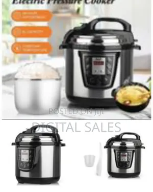 Raf 6l Electric Rice Pressure Cooker Steamer Pot- Silver