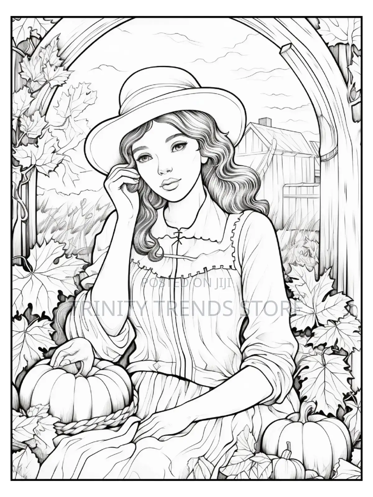 Autumn Coloring Book for Adults and Kids