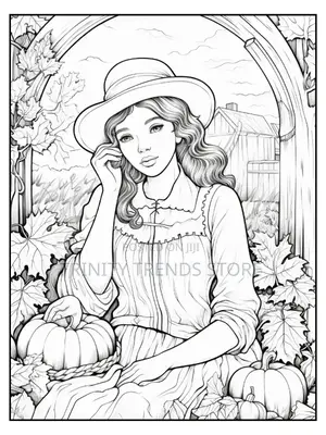 Autumn Coloring Book for Adults and Kids