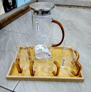 Juice Jug With 6 Drinking Glasses