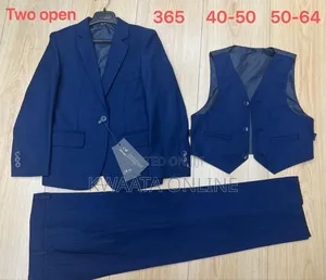 3 Piece Slim Fit Suit Set For Boy (Coat, Vest, Trousers ), 2-14years