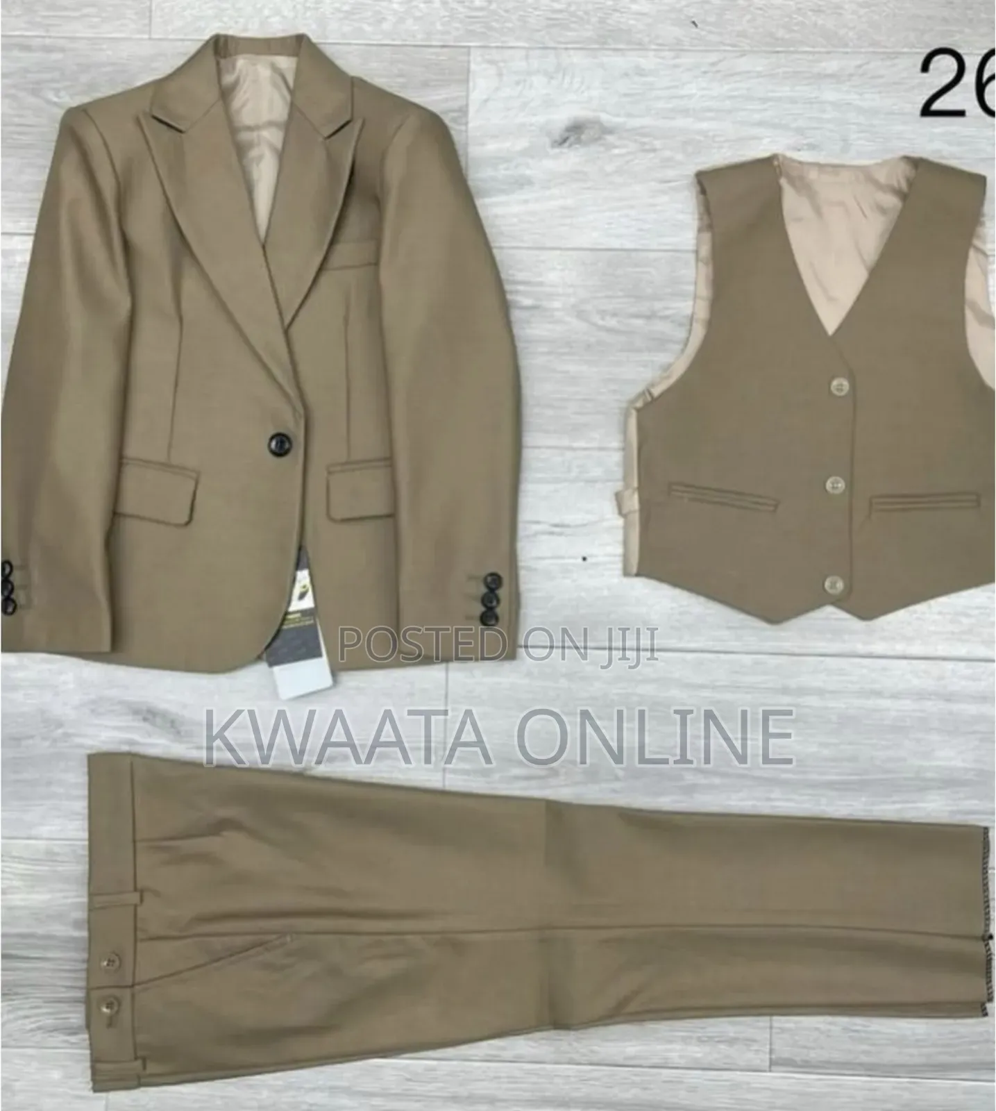 3 Piece Slim Fit Suit Set For Boy (Coat, Vest, Trousers ), 2-14years