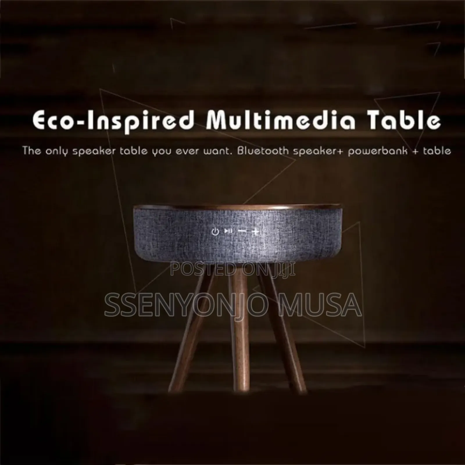 Smart Bluetooth Speaker Table With Deep Bass Wireless Charging