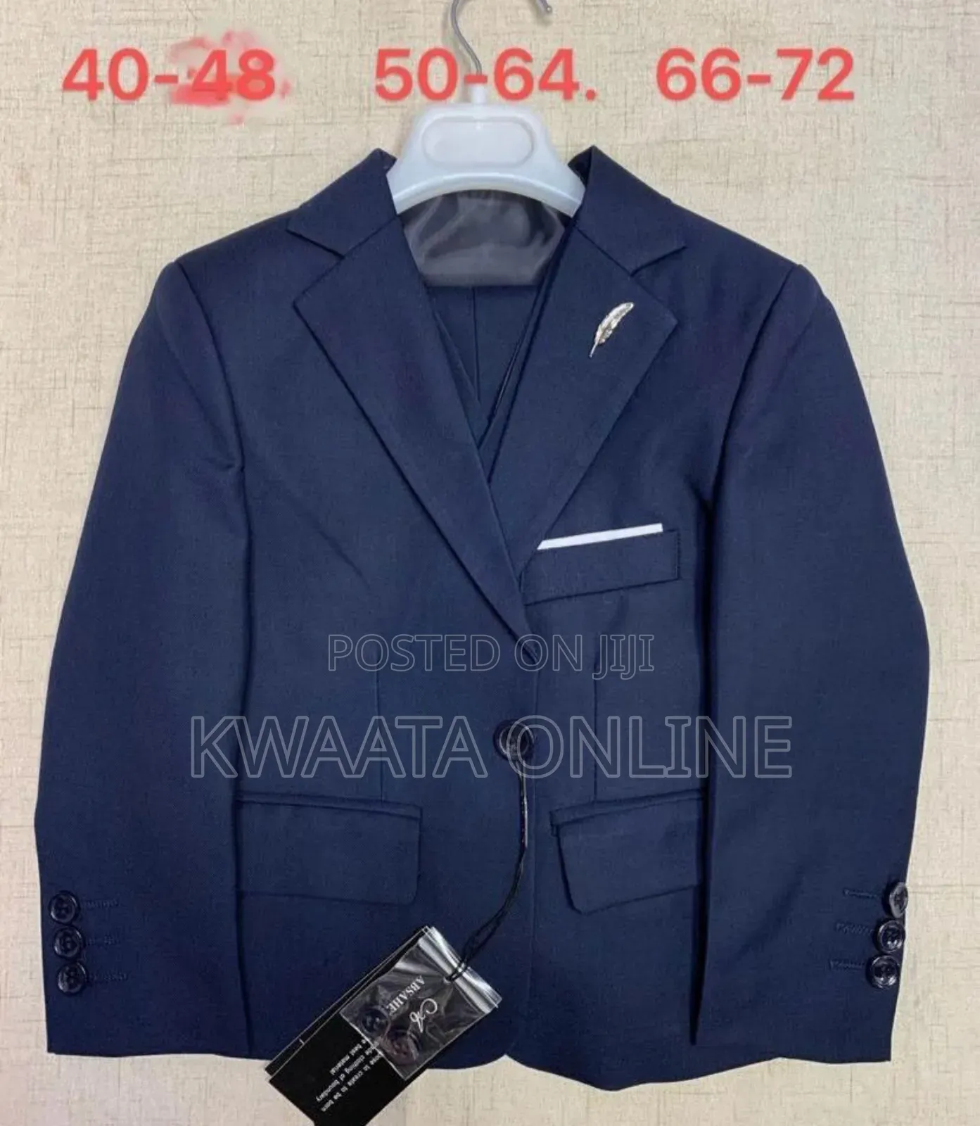 Boys' Slim Fit Suit 3-Piece Set, Complete, 38 to 64
