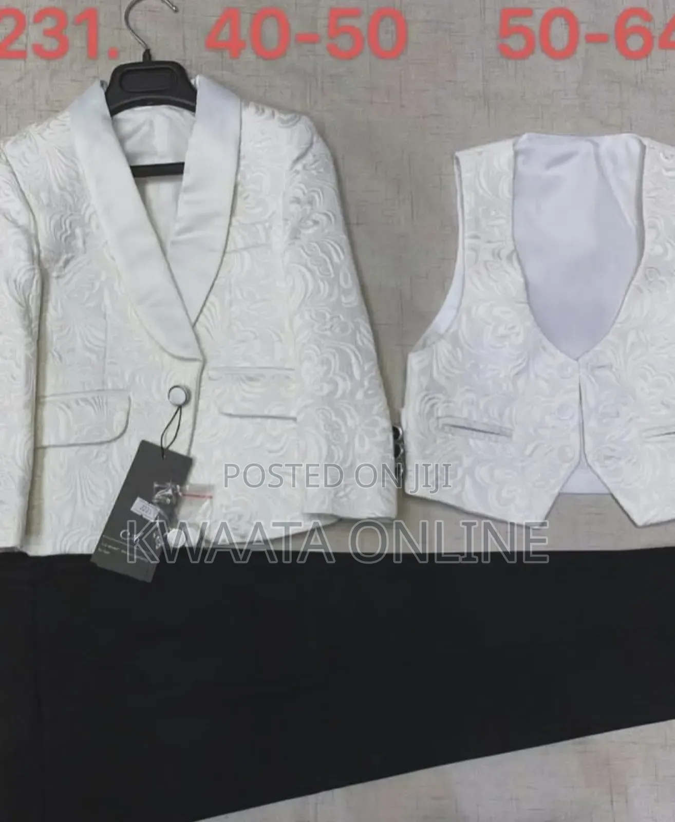 3 Piece Set Boys Slim Fit Floral Tuxedo Suit