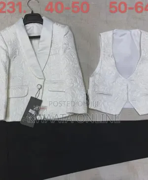 3 Piece Set Boys Slim Fit Floral Tuxedo Suit