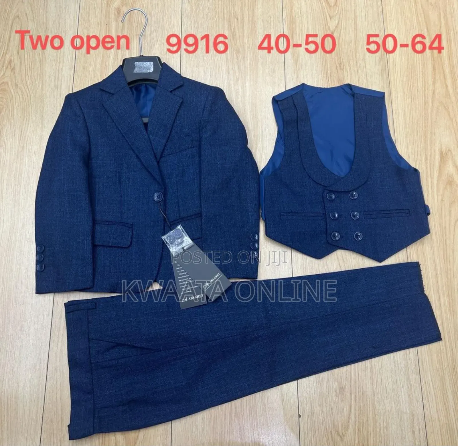 3-Piece Boys' Checked Slim Fit Suit Jackets + Vest + Trousers