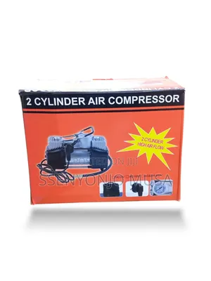 Double Cylinder Air Compressor Tire Inflator – 12v Portable Electric