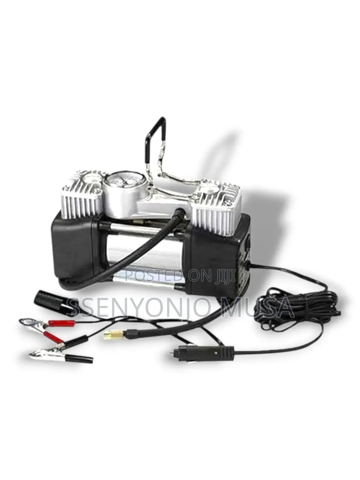 Double Cylinder Air Compressor Tire Inflator – 12v Portable Electric