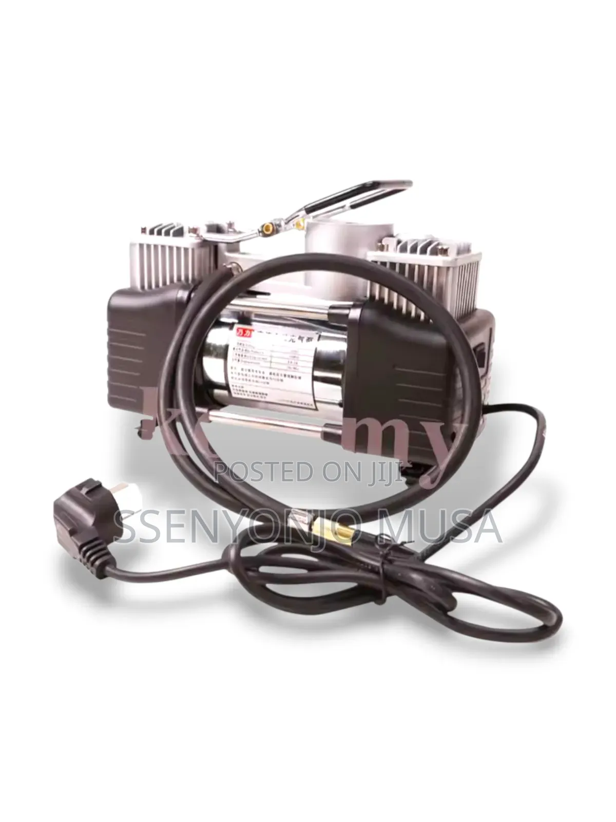 Double Cylinder Air Compressor Tire Inflator – 12v Portable Electric