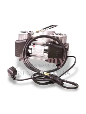 Double Cylinder Air Compressor Tire Inflator – 12v Portable Electric