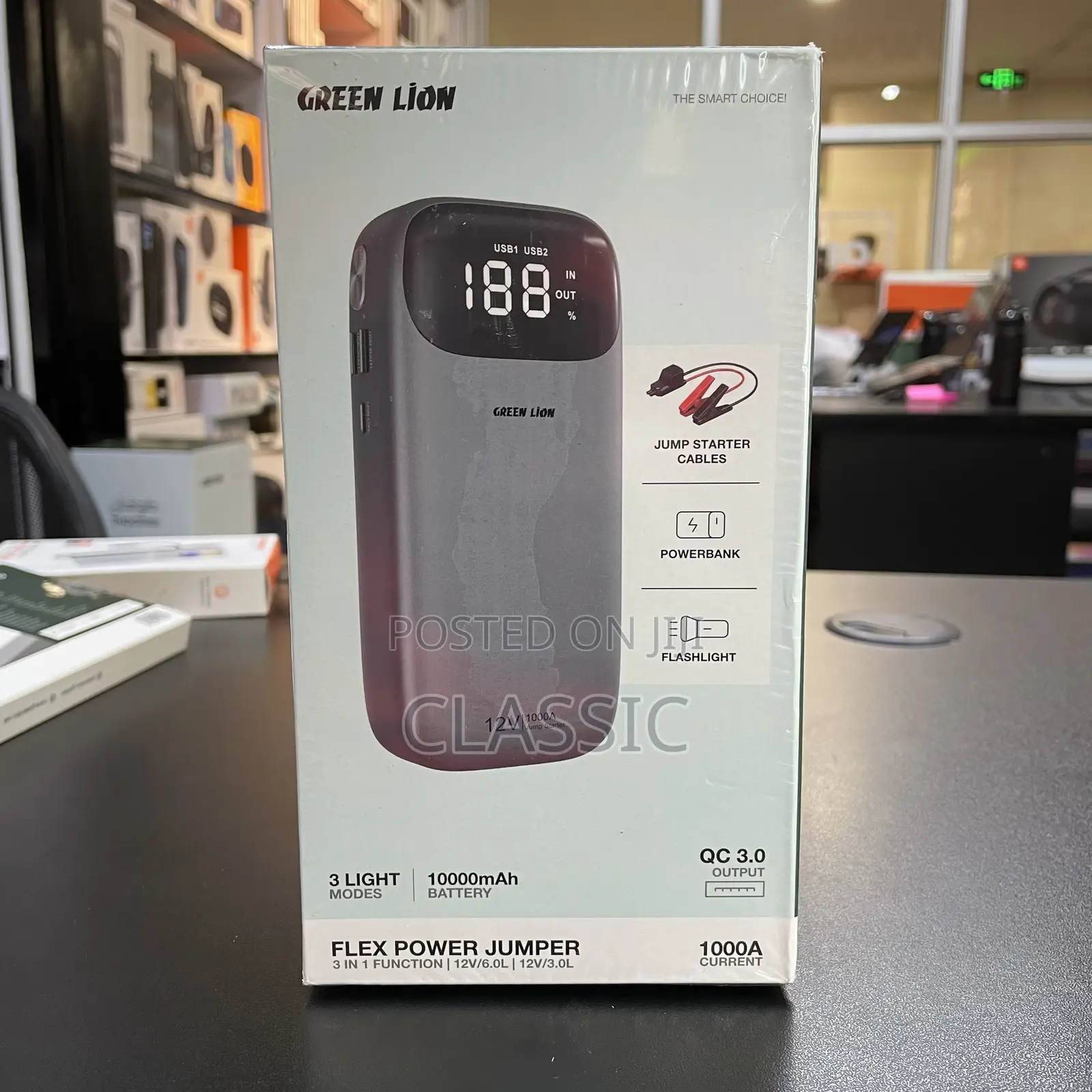 Green Lion Flex Power Jumper and Power Bank 10000mah