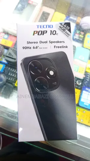 New Tecno Pop 10C 64 GB Black