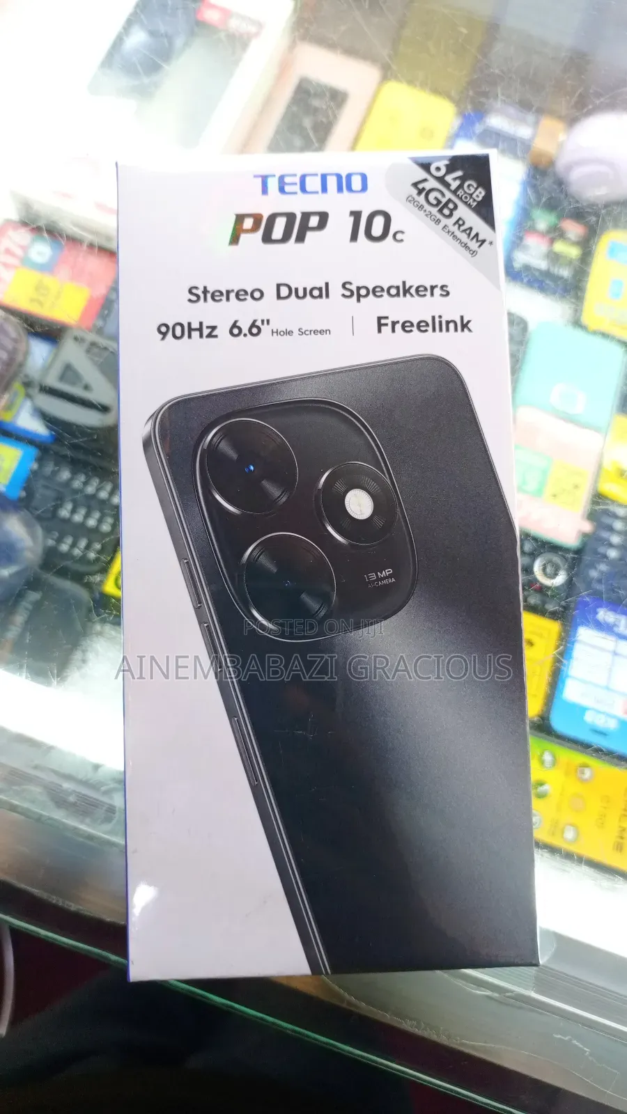 New Tecno Pop 10C 64 GB Black