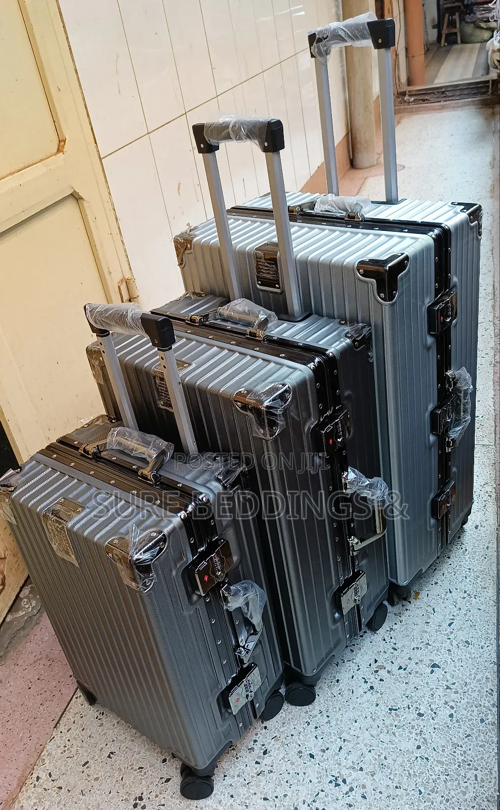 3 Pieces Aluminum Suitcases