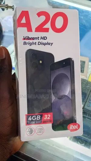 New Itel A20 16 GB Black