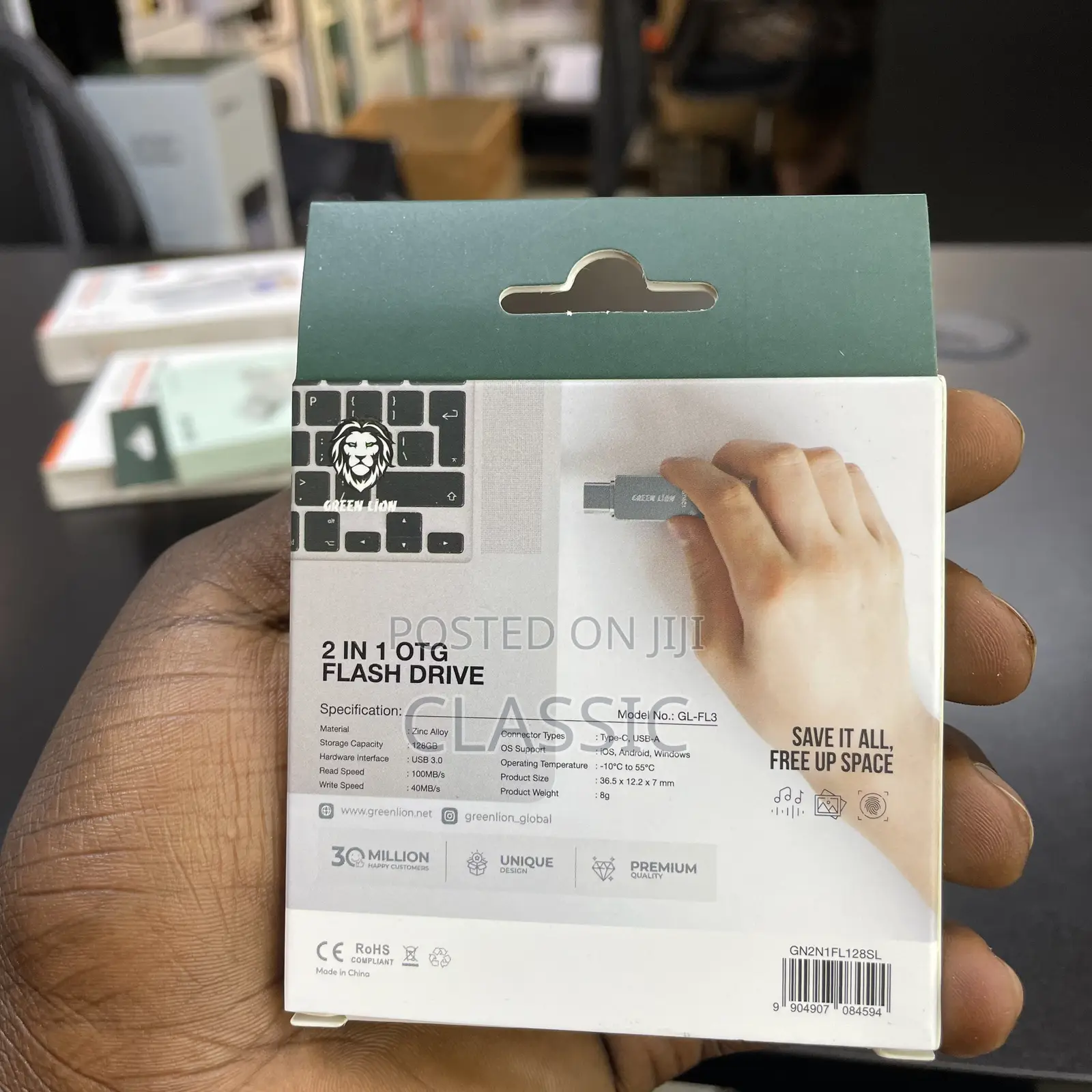 Green Lion 2-in-1 Otg Usb-C Flash Drive 128gb (Usb 3.0)