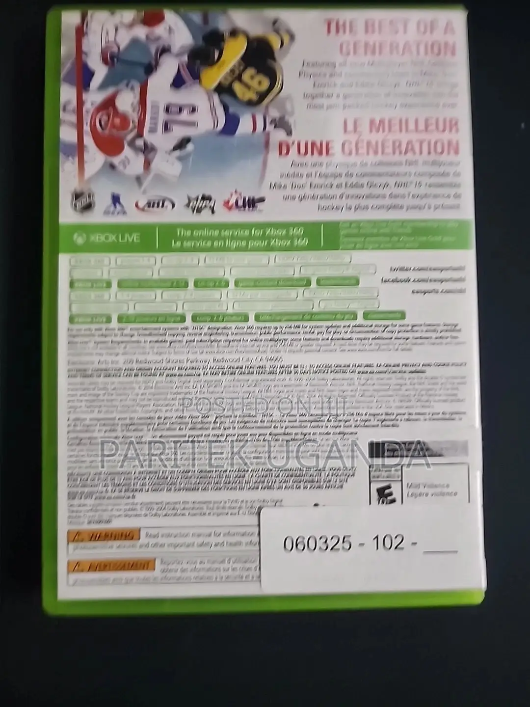 NHL 15 Xbox 360 Used