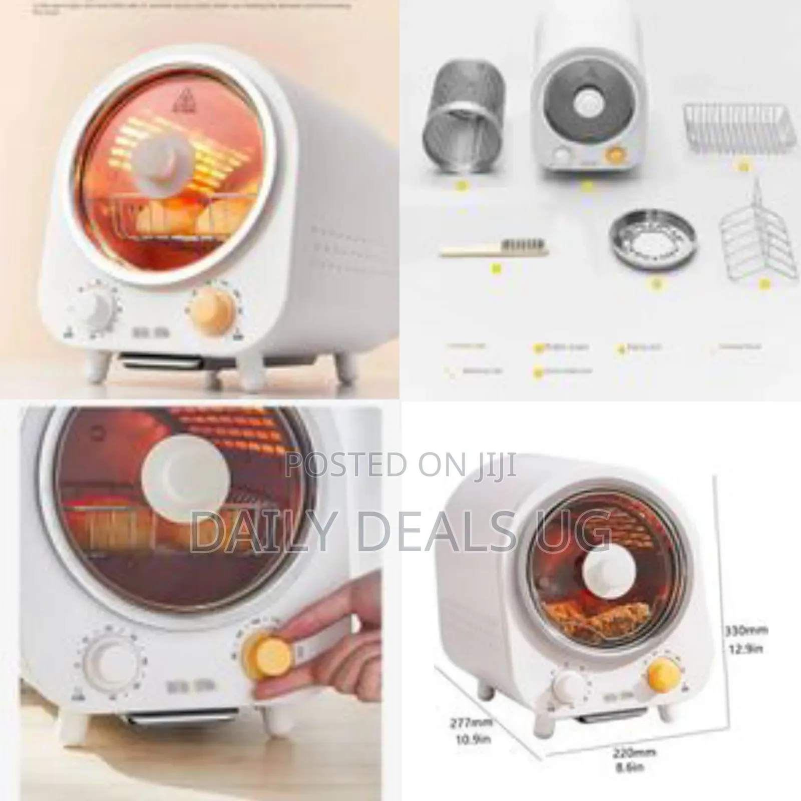 4.5l Drum Oil Free Stainless Steel Electric Deep Hot Air Fryer Oven
