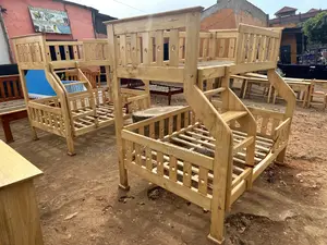 Bending Double Decker Bed With Half Guard Rails
