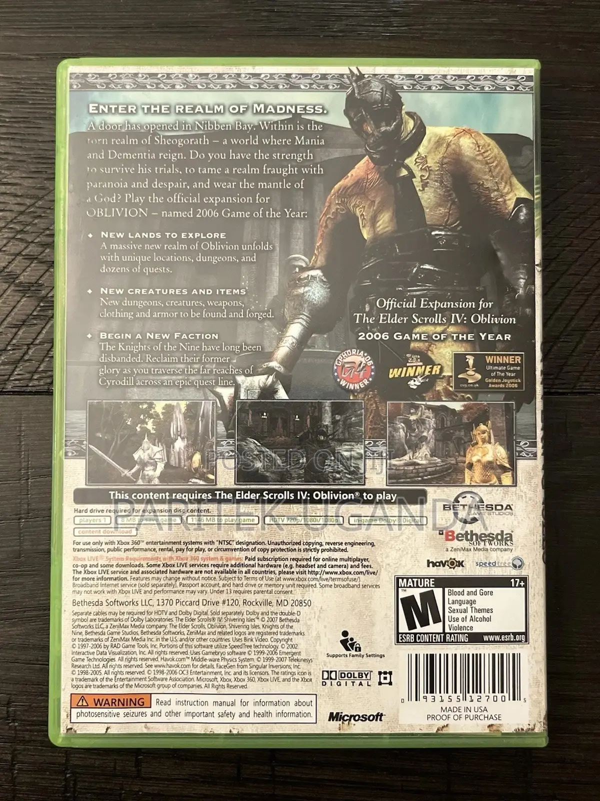 The Elder Scrolls 4 Shivering Isles Xbox 360 Used