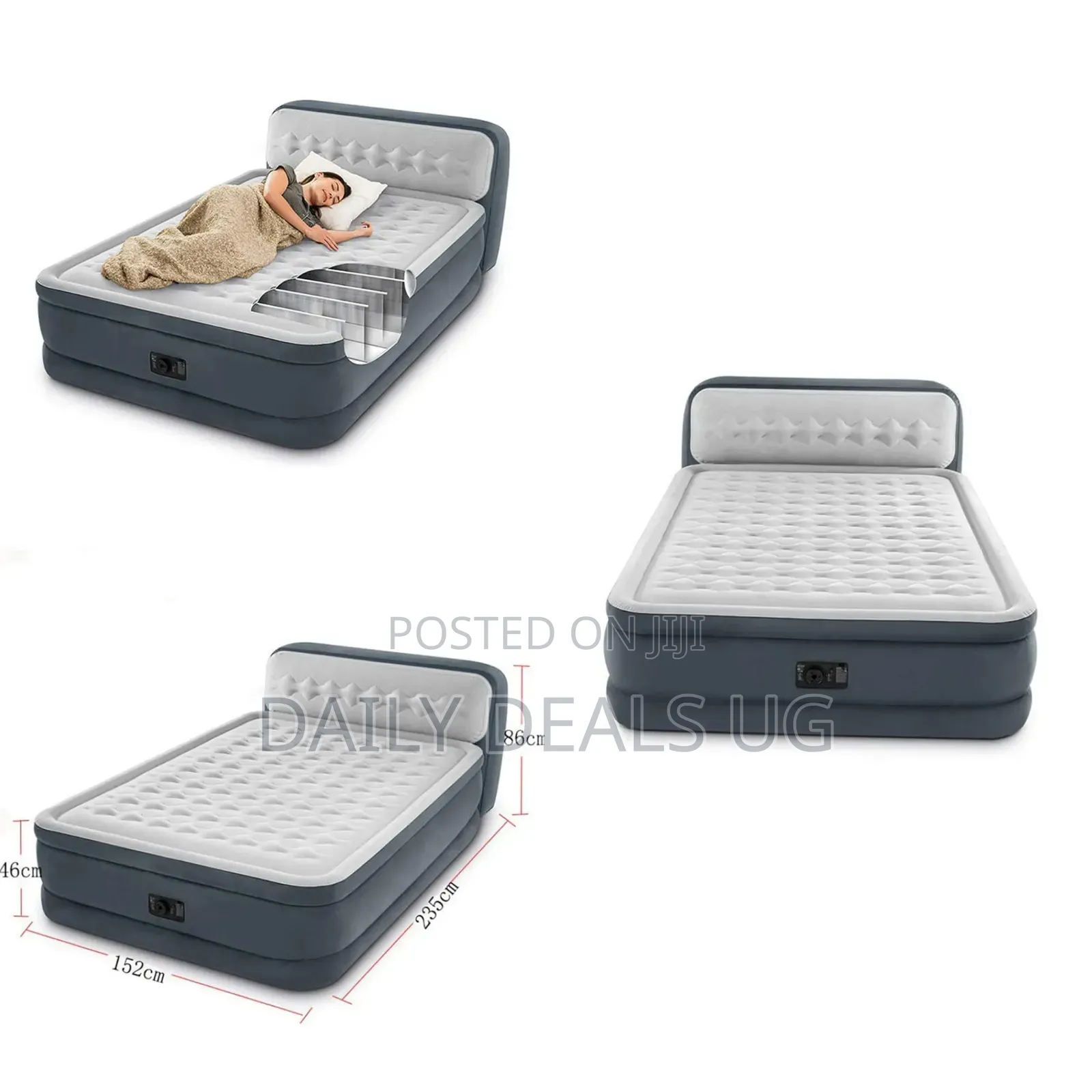Intex Dura-Beam Deluxe Ultra Plush Headboard Air Mattress