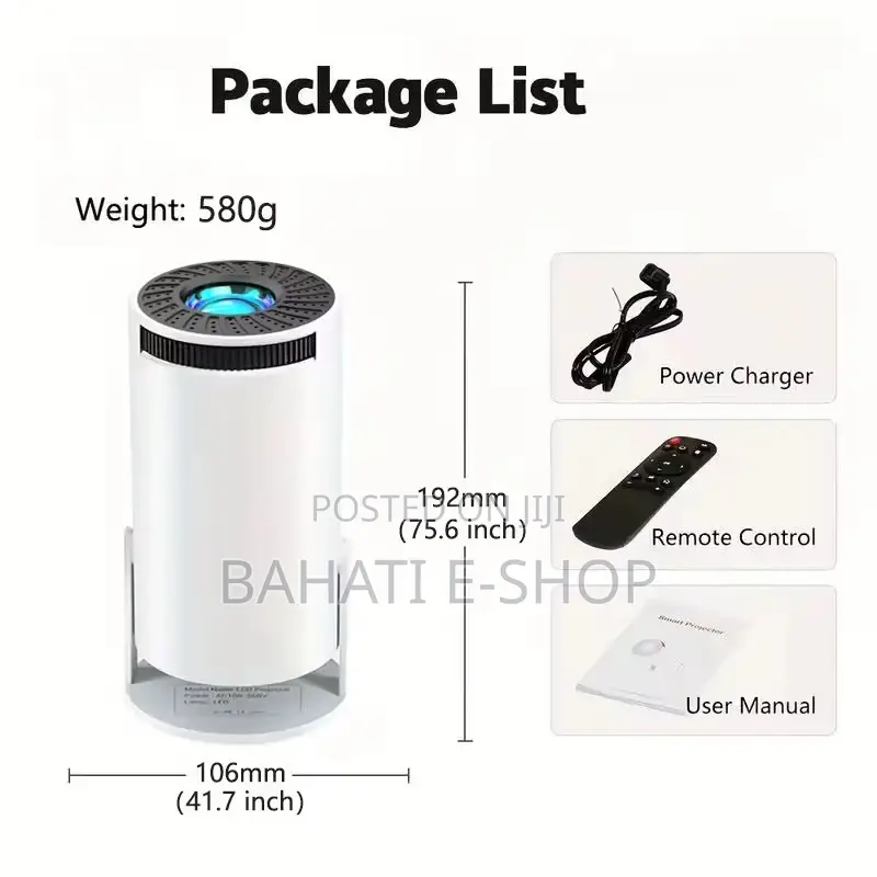  Mini Hd Smart Led Projector – Portable Home Theater
