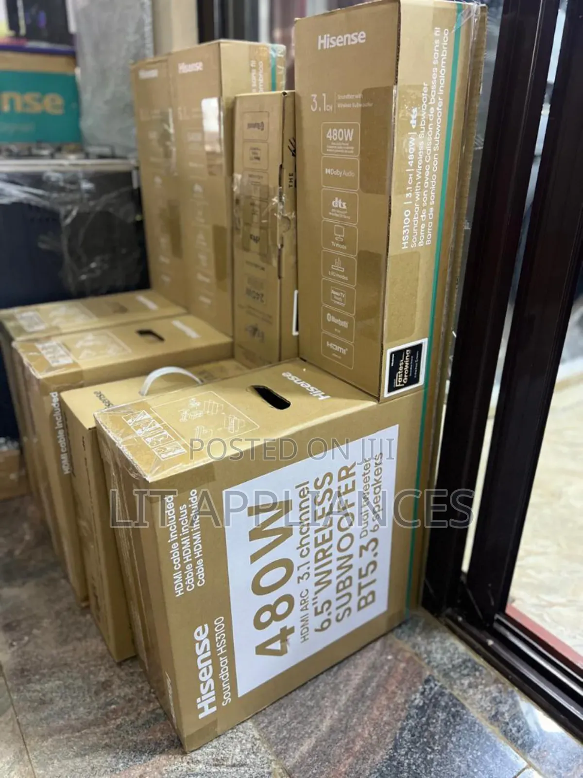 Hisense 3.1channel Soundbar Hs3100, 480w With 5years Warranty.