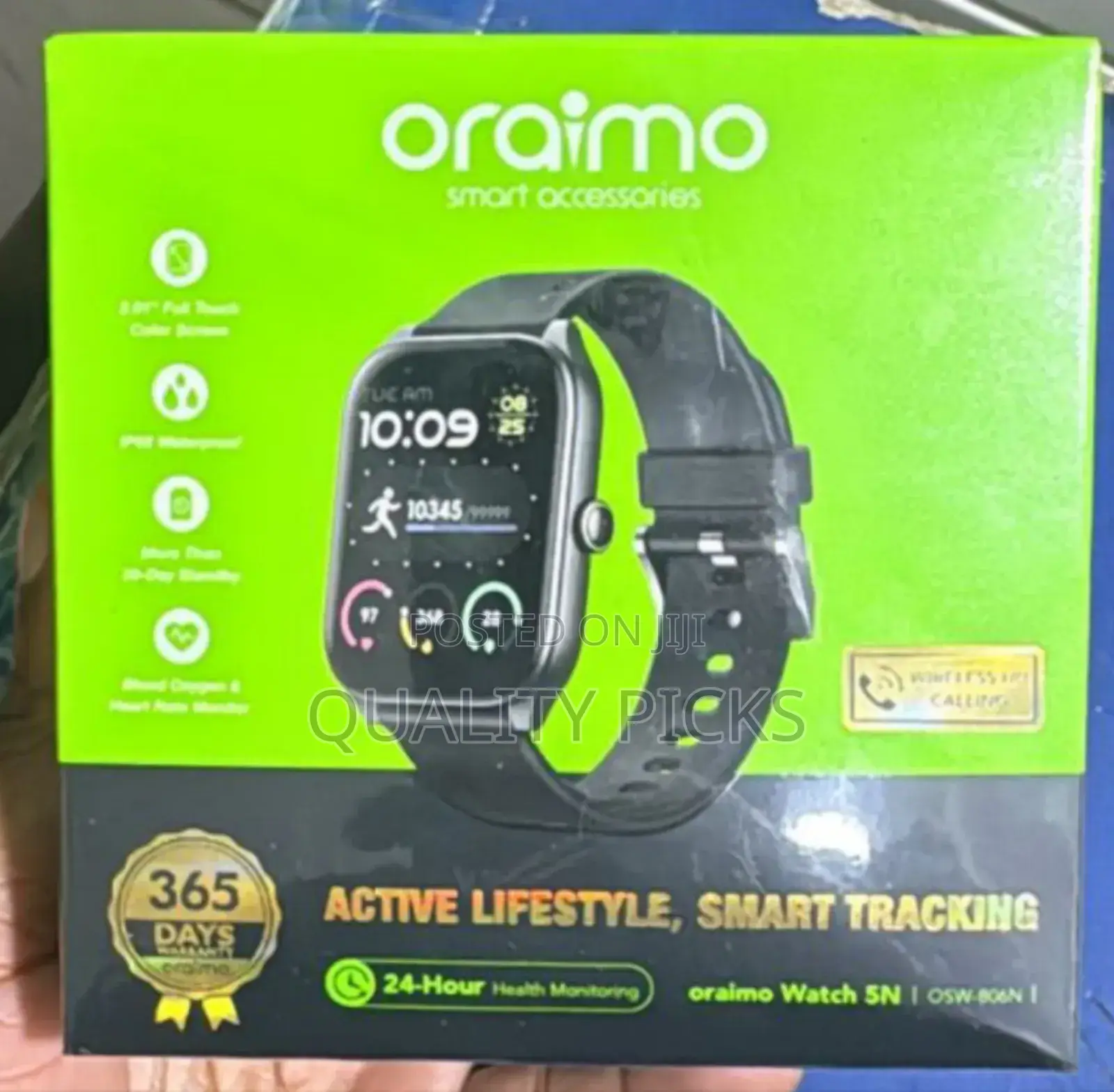Oraimo Watch 5 2.01" Hd Panda Glass 1atm Smart Watch,