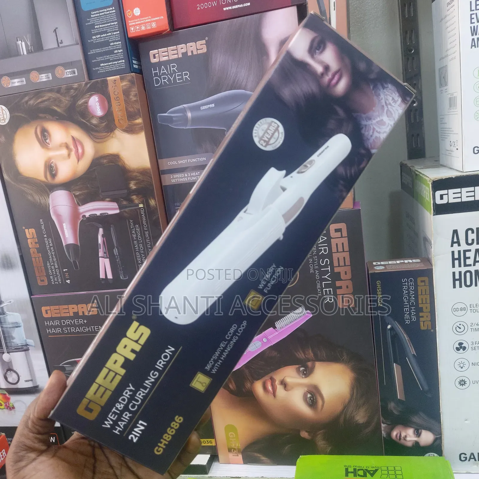 Wet and Dry Hair Curling Iron Geepas/Hair Curling Wet and Dry
