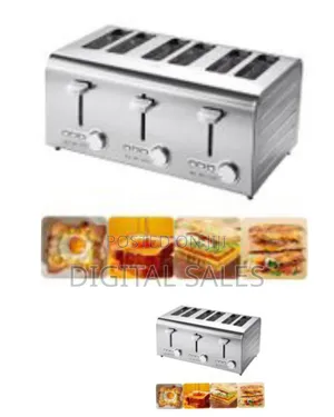 Commercial 6 Slices Bread Toaster Auto Pop-Up (Independent Extra